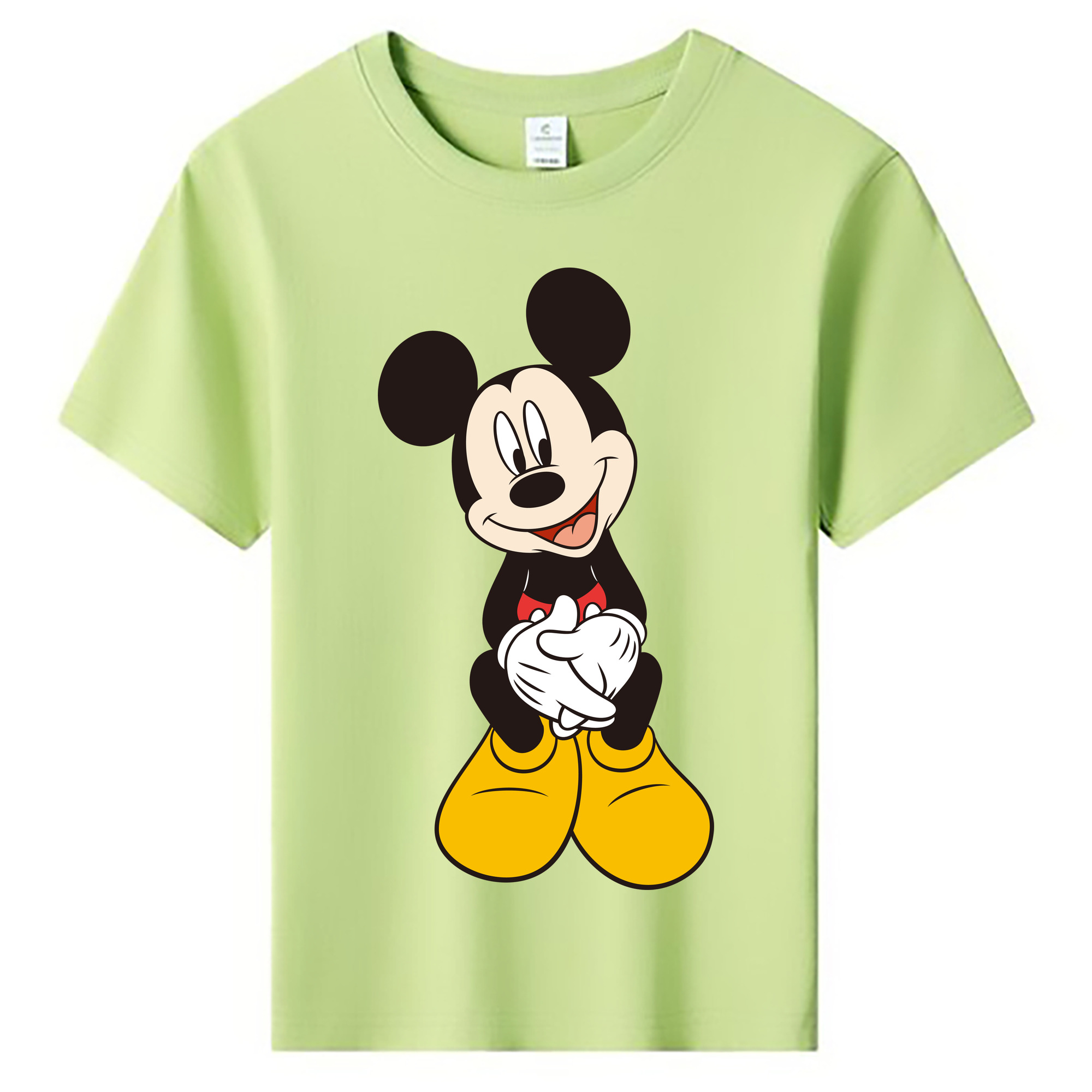 ミッキーマウス Mickey Mouse 綿100％キッズTシャツ（フロントプリント）